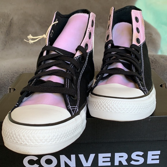 CONVERSE CTAS HI BLACK/MAGNET BLACK/WHITE MENS - Picture 11 of 16